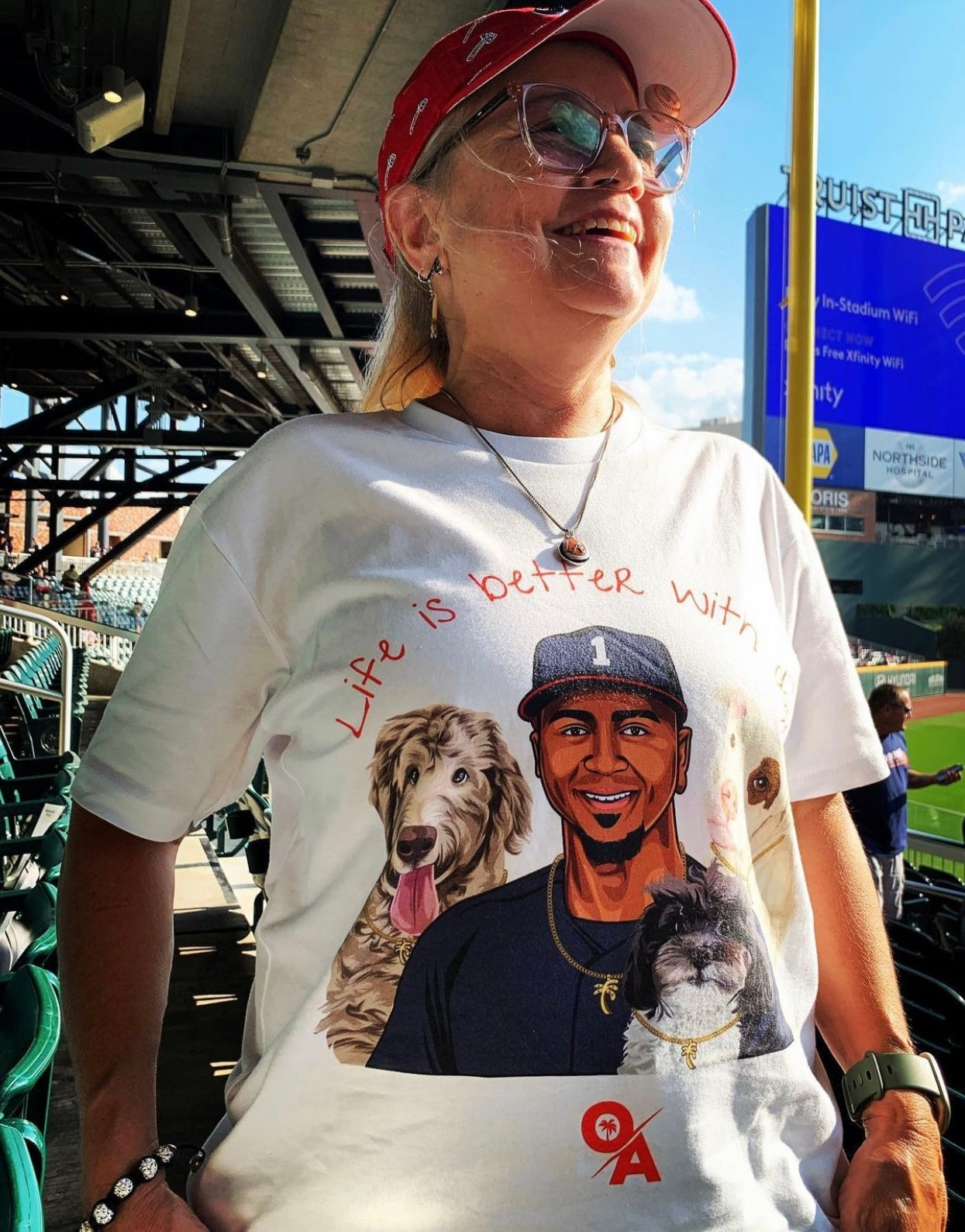 Youth Life Is Better with Dogs Ozzie Albies Shirt Small / Youth